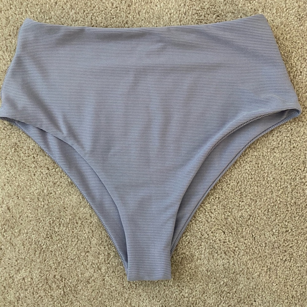 Purple Ribbed High Waisted Bikini - Picture 5 of 5